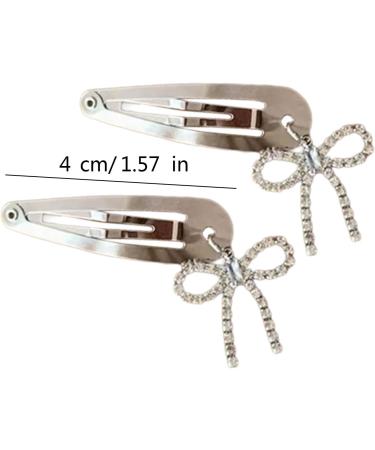 XANHOY Elegant Silver Bowknot Hair Clip Charm Distinctive Hair Clip with Unique Zircon Bowknot for Fashion forward Individuals - Buy Online on GoSupps.com