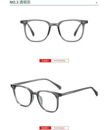 Buy Pin Temple Square TR90 Blue Light Blocking Glasses - Anti UV Computer Reading Glasses for Men & Women - 49mm Gray Frame - Buy Online on GoSupps.com
