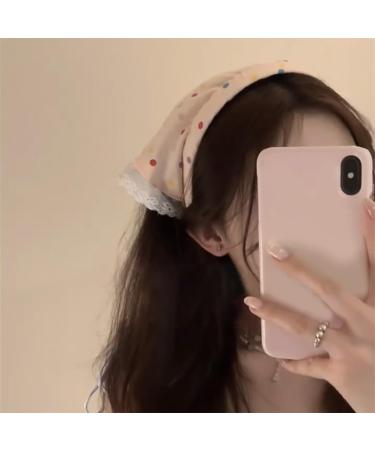hgnxa Lace Headscarf Girl Headband Elegant Hair Scarf Bandanas Headpiece Lace Hairband Women Photo Headwrap Head Covering Dot White - Buy Online on GoSupps.com