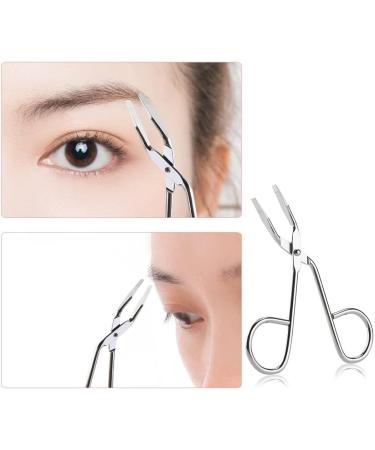 Sliver Professional Scissor Handle Eyebrow Tweezer Slant Tip Tweezer Flat Tip Tweezers Hair Plucker Pliers Beauty Tools for Women and Men Straight Tip Hairgripping Eyebrow Tweezers - Buy Online on GoSupps.com