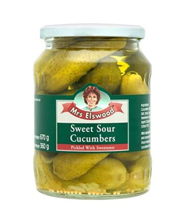 Mrs & Mrs Mrs Elswood Sweet And Sour Cucumbers 670g