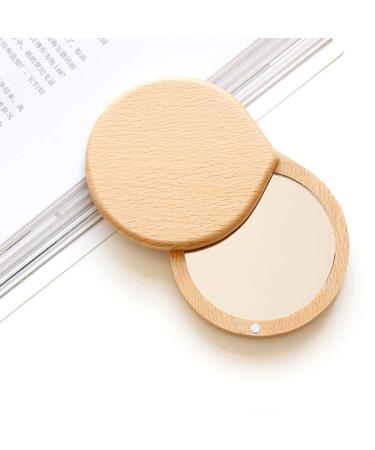Beaupretty Wooden Travel Makeup Compact Mirror - Small Portable Folding Pocket Mirror for On-the-Go Beauty - Buy Online on GoSupps.com