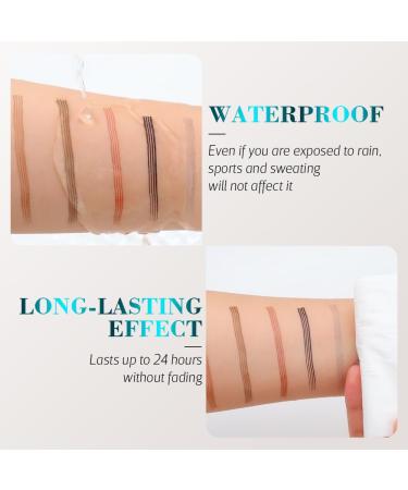 Waterproof 3D Eyebrow Pencil with 4 Fork Tips - Microblading Hair Drawing Long-Lasting Red-Brown Brow Pen for Natural Eyebrow Makeup - Buy Online on GoSupps.com