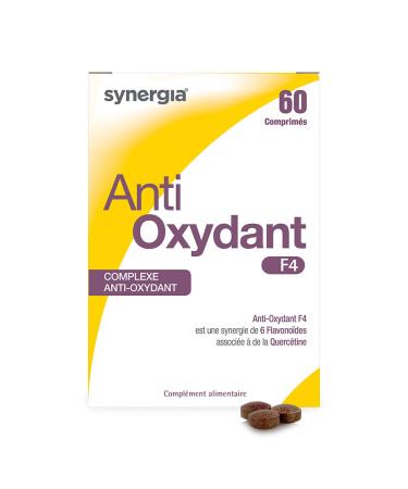 ANTIOXIDANT F4 60 Tablets | Natural Anti-Aging Complex, Based on Concentrated Natural Ingredients | Citroflavonoids, Goji, Pomegranate, Grape, Green Tea, Blueberry and Quercetin | SYNERGIA LABORATORY