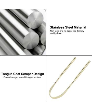 Stainless Steel Tongue Scraper - Effective Bad Breath Treatment for Adults & Kids | Easy to Use & Clean Tongue Cleaner - Buy Online on GoSupps.com