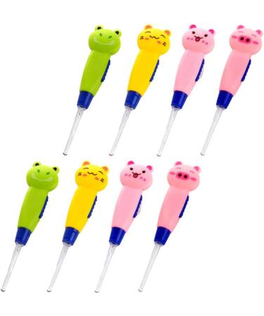 Cartoon Earpicks Set - 24 Lighted Ear Cleaning Spoons for Earwax Removal - Assorted Colors - 10.5X2.5X1CM - Buy Online on GoSupps.com