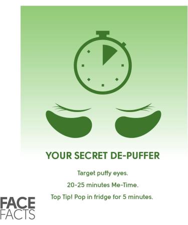 Face Facts Soothe Puffy Tired Under-Eye Gel Eye Patches | 4 Pairs - Buy Online on GoSupps.com