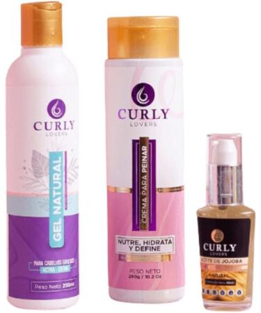 Curly Lovers (3 Pack) Cabello Definido Grueso Curly Lovers Crema Para Peinar Curly Lovers Gel Natural Curly Lovers Aceite de Jojoba Curly Lover hair Products Afro Kit Melena Definida (Grueso) - Buy Online on GoSupps.com