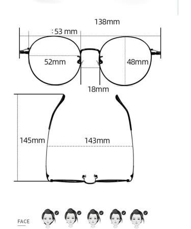 PARWANA Designer Eyewear Reading Glasses | Anti Eye Strain Computer Readers for Men & Women | Stylish Black & Rose Gold Round Flat Light Mirror +200 - Buy Online on GoSupps.com