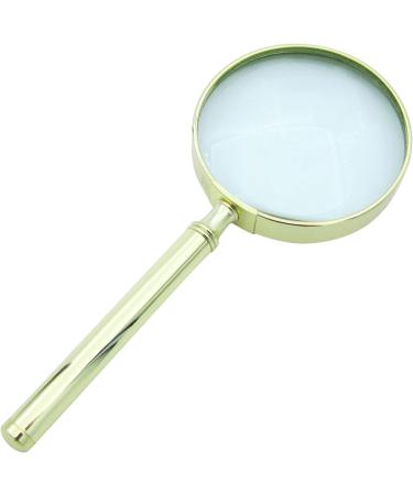 65mm 30X Handheld Glass Shatterproof Reading Magnifier for Seniors and Kid Lens Metal Handle Handheld Glass 30x - Buy Online on GoSupps.com