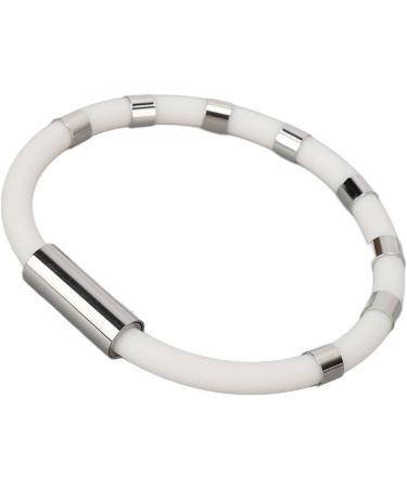 Buy Antistatic Bracelet - Silicone 8 Loops | Eliminate Static Improve Sleep & Reduce Inflammation - Ideal White - Buy Online on GoSupps.com