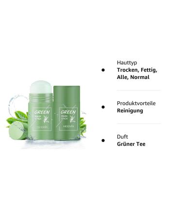 Buy Green Tea Clay Mask Stick - Deep Cleaning Oil Control & Hydration for All Skin Types | International Shipping Available - Buy Online on GoSupps.com