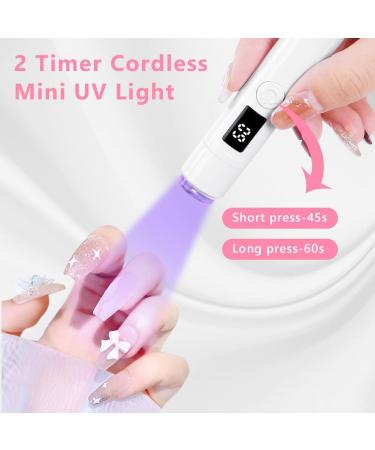 URAQT Handheld UV Nail Lamp - Rechargeable USB Nail Dryer with LED Screen and Timer | Portable Gel Nail Light for Women - Buy Online on GoSupps.com