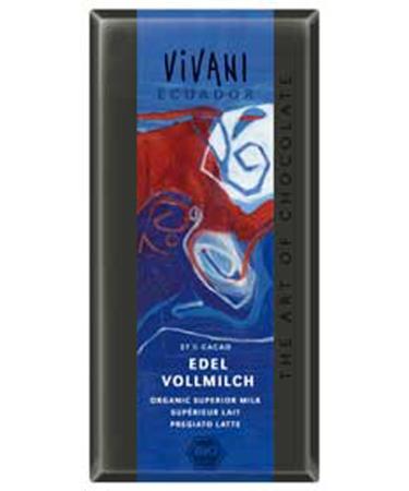 Vivani Vivani Organic Edel Whole Milk Chocolate 37% Cocoa Santo Domingo (1 x 100 g)