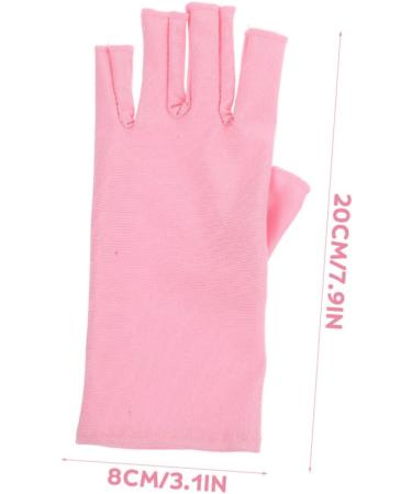 SOESFOUFU 1 Pair Nail Gloves Led Gloves Anti-uv Protective Gloves Anti-uv Gloves for Gel Nail Lamp Gloves for Sun Protection for Women Nail Art Supplies Moisturizing Accessories Pink Spandex - Buy Online on GoSupps.com