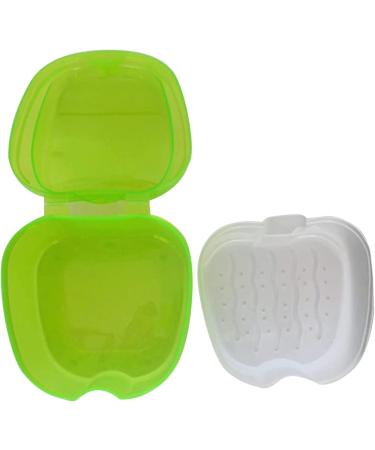 Buy Mnyd Prosthesis Case & Bathbox for False Teeth - Transparent Green Storage & Cleaning Solution - Buy Online on GoSupps.com