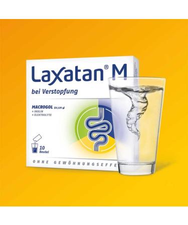 Laxatan M - Gentle Constipation Relief with Macrogol Electrolytes & Inulin | 48 Bags of Drinking Granulate | Tolerated & Non-Habit Forming - Buy Online on GoSupps.com