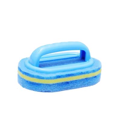 TRUSTTWO Kitchen Cleaning Bathroom Toilet Kitchen Glass Wall Cleaning Bath Brush Handle Sponge Bath BottomBathtub Ceramic Cleaning Tools The New Blue