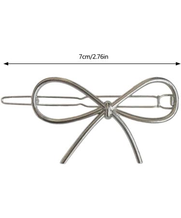 Electroplated Bowtie Hair Clip Hairpin Girl Metallic Hair Barrette Side Pin Clip Women Hair Ornaments Oh! - Buy Online on GoSupps.com