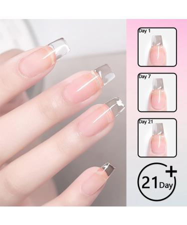 Lofuanna Poly Nail Gel Set 60ml - Pink Nail Extension Gel Kit with Slip Solution Nail Forms Brush & Glass Cup | Perfect for Nail Art Beginners - Buy Online on GoSupps.com