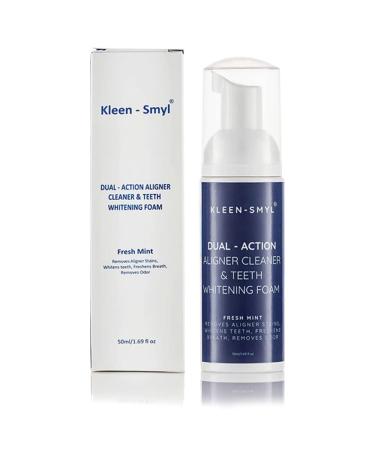 Dual-Action Aligner Cleaner and Teeth Whitening Foam (Fresh Mint) (50ml)