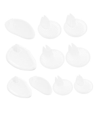 FOMIYES 6 Pairs Toe Pads Forefoot Pad Inserts Sandal Inserts Non Slip Sandal Toe Guard Ball of Foot Pads Metatarsal Pads Cushion Sandals Foot Cushion Pinch Toes Pu Miss Protection Pad