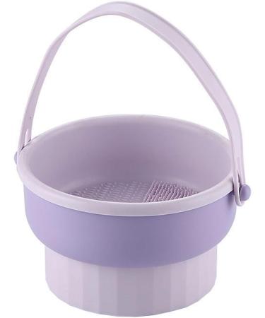 Sharplace Makeup Brush Cleaner Cleaning Tool for Brushes Portable Washing Tool Washing Cosmetic Brushes Cleaner with Holder Violet - Buy Online on GoSupps.com