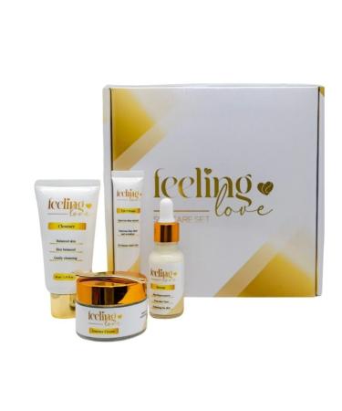 Exclusive Skincare Set: Cleanser Serum Essence Cream & Eye Cream for Radiant Glowing Skin - Ultimate 4-Step Natural Beauty Routine - Buy Online on GoSupps.com