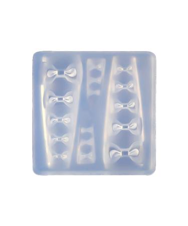 3D Nail Art Silicone Mold Angel Wings/Ribbon Bow-Designs Nail Art Decorations Carving Mold DIY Nail Art Template Resin Jewelry Molds Silicone Necklace Earrings Pendant