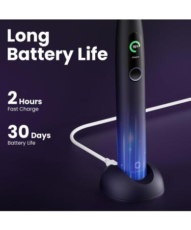 Oclean X Pro Smart Electric Toothbrush - 3 Whitening Modes, Quick Charge, 30-Day Battery Life - Deep Purple - 1 Count - Buy Online on GoSupps.com