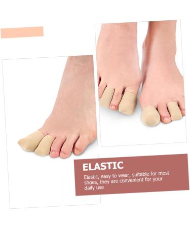 JEWEDECO 2pcs Silicone Gel Toe Tubes Sleeves - Big Toe Guards for Corns and Toe Split - Cotton Corn Covers - 2.5x4cm - Buy Online on GoSupps.com