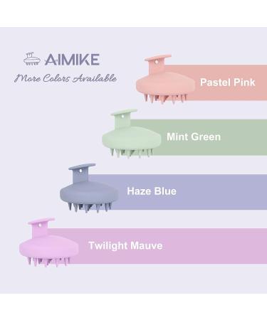Aimike Scalp Massager Shampoo Brush - Soft Silicone Hair Scrubber for Dandruff Removal and Hair Growth - Blue Haze - Buy Online on GoSupps.com