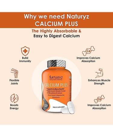 Calcium Plus with Vitamin D, Magnesium, and Zinc - Bone Health & Joint Support Supplement - 120 Tablets - Buy Online on GoSupps.com