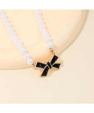 Southjieling Elegant Loop Trailer Necklace - Exquisite Jewelry with Art Beads Black Collarbone Chain for Women - Buy Online on GoSupps.com