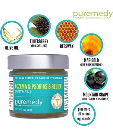 Puremedy - Intense Skin Repair Ointment All Natural Salve Soothes and Relives Symptoms of Dry Itchy Flaky Scratchy or Weepy Skin - 1 oz Jar - Buy Online on GoSupps.com