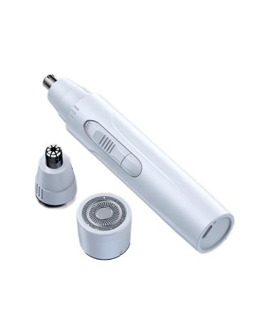 Electric Ear And Nose Hair Trimmer - 7 000 RPM Precision Tool With Rechargeable Battery Wet/Dry Easy Clean Improved Stainless Steel Replaceable Blades With A Replaceable Beard Trimmer Tip(White)