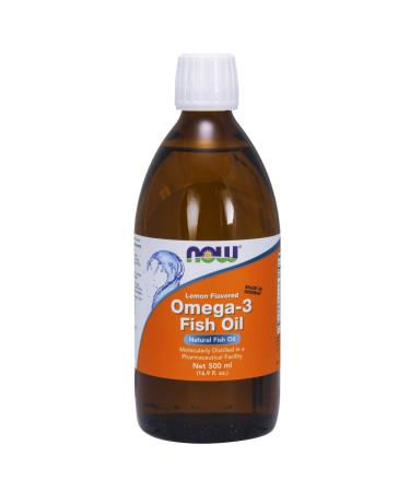 Now Foods Omega-3 Fish Oil Lemon Flavored 16.9 fl oz (500 ml)