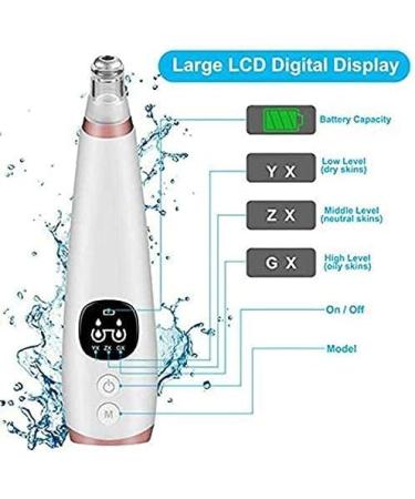 SMSOM Blackhead Remover Vacuum Portable Electric BlackheadRemoval Tools Pore Cleaner Extractor Facial Cleaner 6 Replacement Probes USB Rechargeable (Black) - Buy Online on GoSupps.com