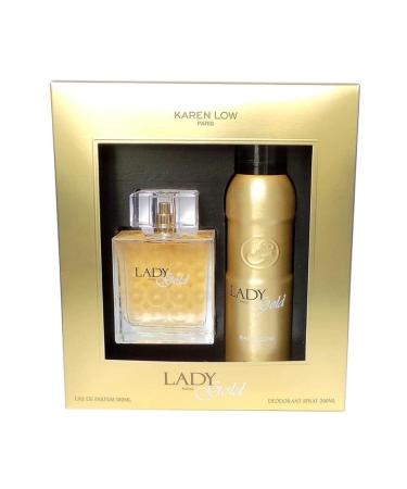 Karen Low Lady gold perfume and deodorant gift set