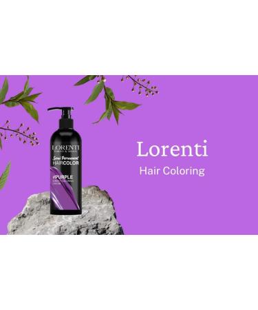 Lorenti Semi Permanent Direct Coloring Cream | Long Lasting Hair Colour Result | Purple 250ml - Buy Online on GoSupps.com