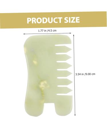 Beaupretty Jade Gua Sha Comb - 2-Piece Scalp Massage Tools for Relaxation & Bridal Gifting - Buy Online on GoSupps.com