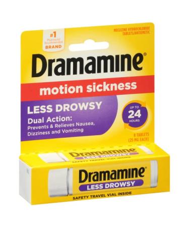 Dramamine All Day Less Drowsy Motion Sickness Relief - 40 Tablets (5 Pack) | Fast International Shipping - Buy Online on GoSupps.com