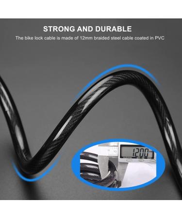 RUNGANG 4ft Bike Lock Cable - High Security 5 Digit Combination Bicycle Lock - Heavy Duty Anti-Theft - Blue - Buy Online on GoSupps.com