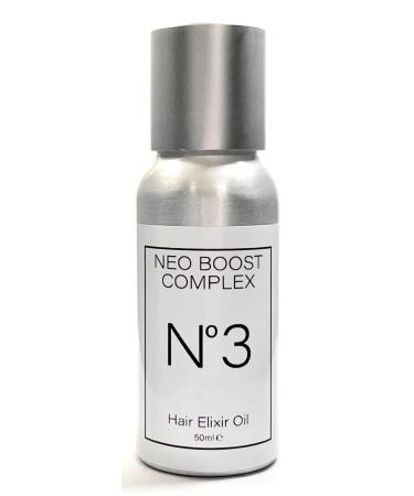 Neo Boost Complex - No.3 Hair Elixir Oil. 100% Natural. Blend of 12 Botanical Oils to Promote Hair Growth. With Rose Quartz Extract and Turquoise. 50ml