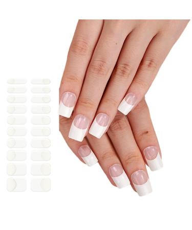 French Gel Nail Stickers Realistic Nail Art with UV Lamp Semi Cured Adhesive for Women UV Curing Nail Wraps Bss0238