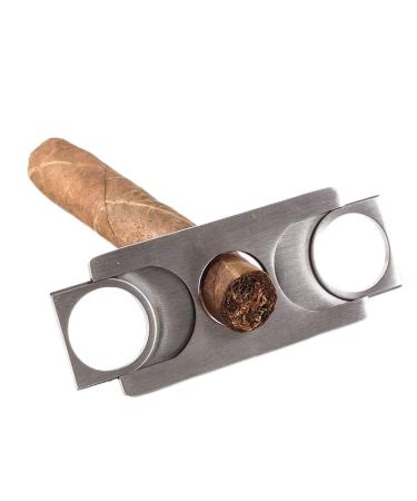 Cigar Boxs Humidors Cigar Cutters Guillotine Stainless Steel Double Self Sharpeniblades High Grade Brushed Finish Elegant Pouch and Gift Box