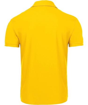 SCODI Men's Casual Polo Shirt - Short Sleeve Golf Athletic Collared Tee in Yellow (XX-Large) - Buy Online on GoSupps.com