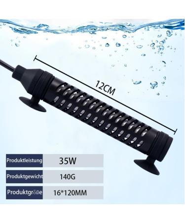 Gerui Aquarium Heating 35W/50W with Temperature Control | Safe Heating Rod for 1L-20L Fish Tanks - Buy Online on GoSupps.com
