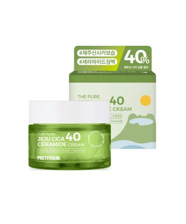 PS.PRETTYSKIN Centella Asiatica Extract 40% Korean skin care Moisturizing Facial Cream 1.75fl.oz.(52ml) with Hyaluronic Acid Ceramide & Shea Butter- Helps soothe sensitive and irritated skin