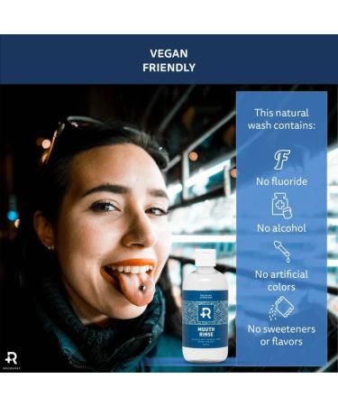 Sea Salt Mouth Rinse for Oral Piercing Aftercare - Alcohol-Free Healing Solution 8oz - Buy Online on GoSupps.com